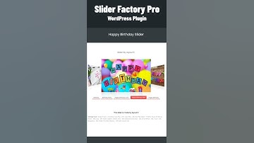 Happy Birthday Slider by using Slider Factory Pro WordPress Plugin | Wpfrank Slider Plugin #Shorts
