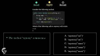 2021 AP CSA MCQ Question 11 - String Reversal and Palindromes
