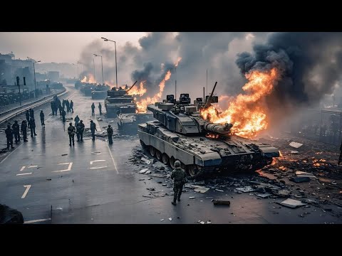 Happened today! Arriving in Kyiv, a convoy of 70 NATO tanks was destroyed by a Russian missile