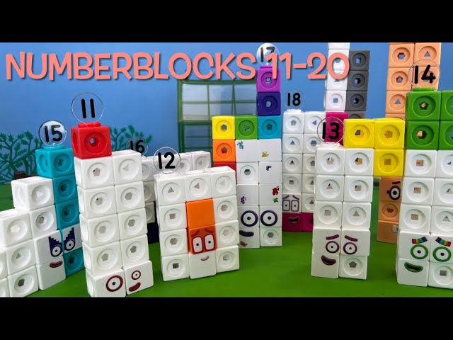 Number Blocks ブロックセット 1-10、11-20の 2セット Numberblocks 1 to 20 Cubes Set Count Simply Math - Learn