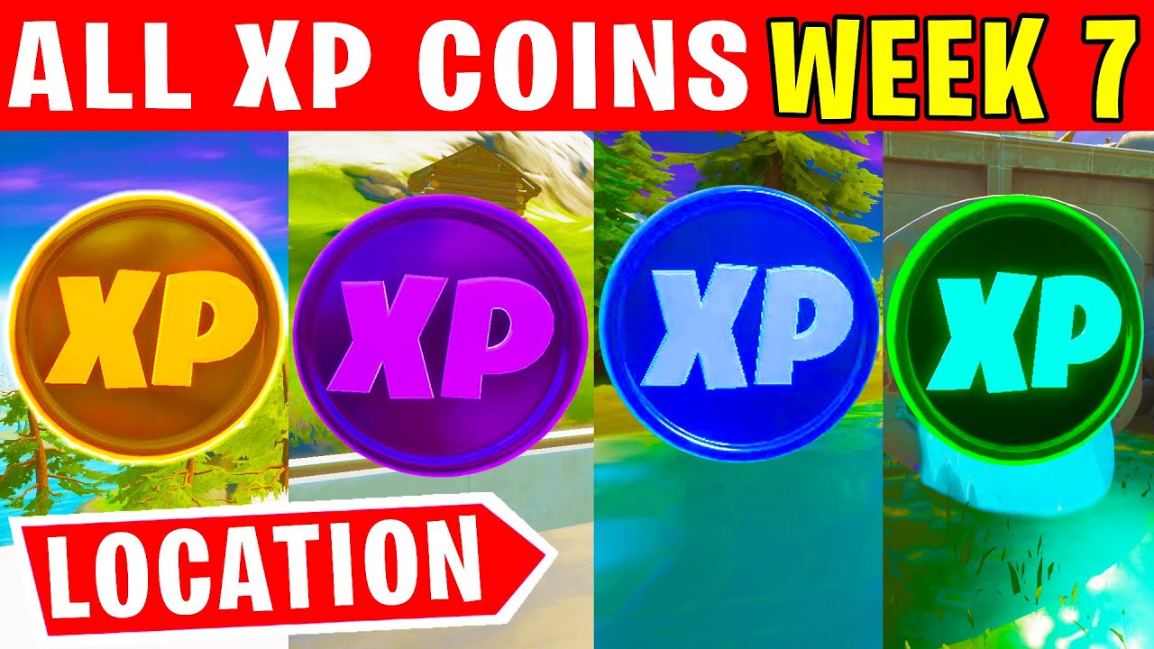 WEEK 7 All XP COINS LOCATIONS IN FORTNITE