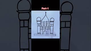 (part-1) Easy Drawing of Masjid With Pencil ✏️🕌🕌🕋🕋✨💫☝️#shorts #drawing #trending @saamitiphsy