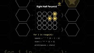 Right Half Pyramid Explained Simply | Easy & Quick Learning#coding #programming #python #java