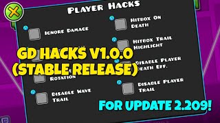 GEOMETRY DASH HACKS | FOR UPDATE 2.209 (v1.0.0 INITIAL RELEASE)