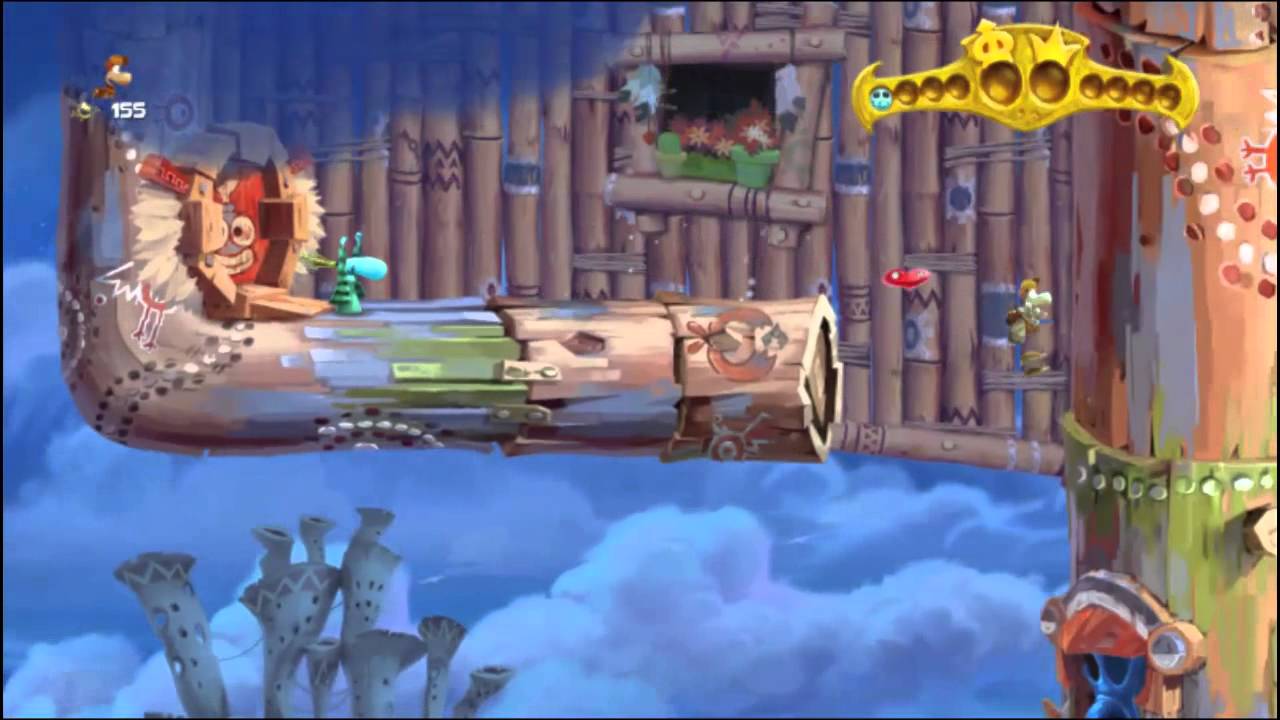 Rayman Legends 100% WalkThrough Back To Origins Painting - Desert Of Dijiridoos World