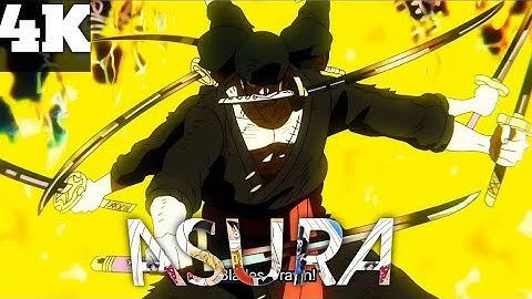 one piece. zoro vs kaido. ashura nine sword style