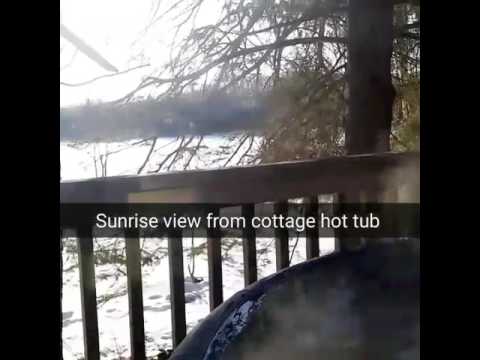 Lake Of Bays Sunrise Waterfront View From Your Personal Hot Tub