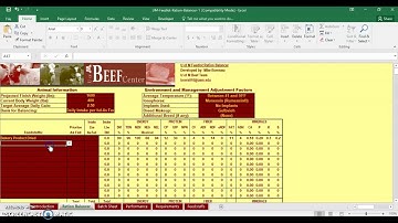 Beef Ration Balancing Video Help