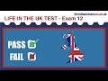 🇬🇧 Life in the UK Test Web Exams 1 to 15 - EXAM 12 🇬🇧