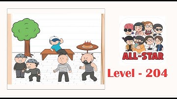 Brain test all star level 204 Protect that man from the gang attack.