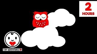 Baby Sensory  Black White Red Animation  Sleepy Time Goodnight Owl  2 Hours of Music Box Lullaby