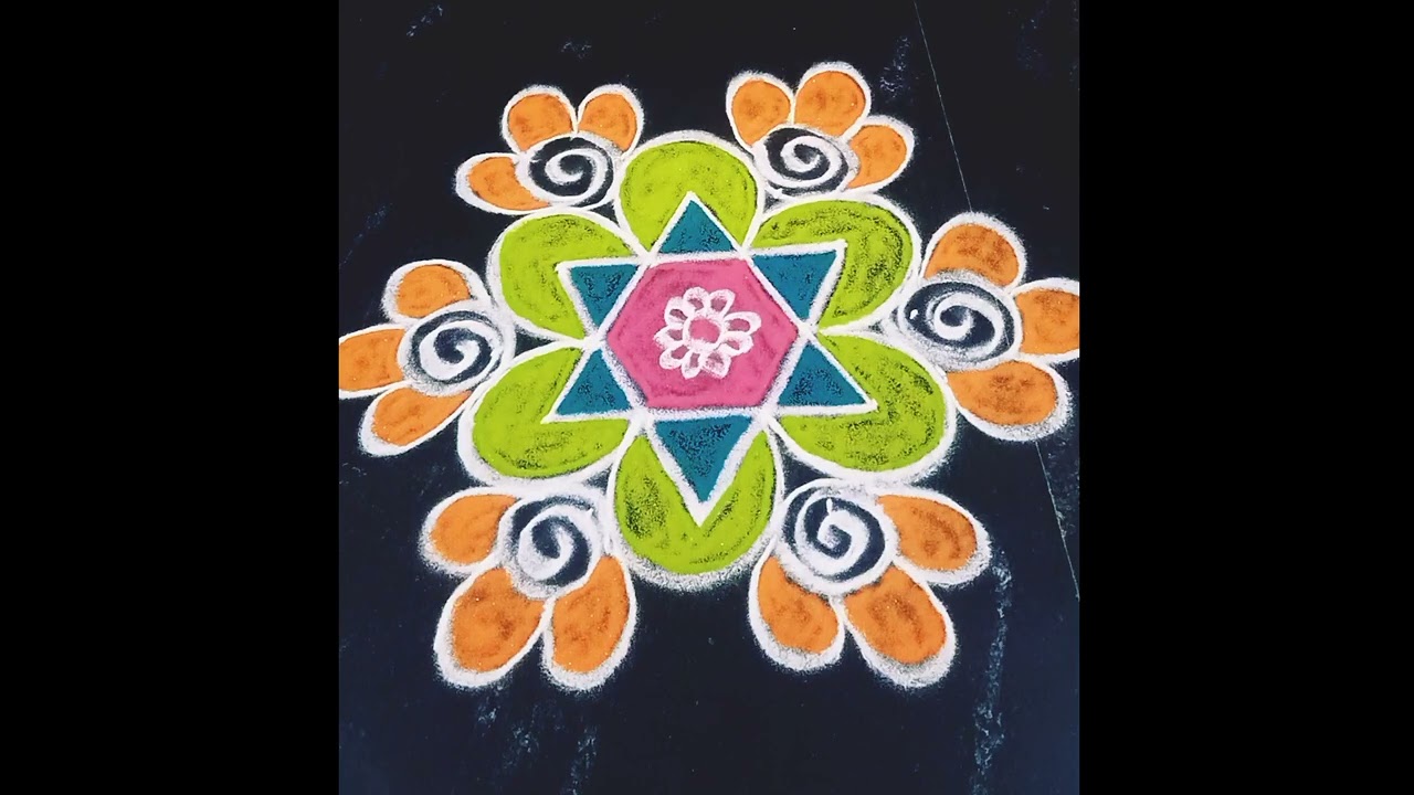 Simple rangoli super rangoli 🎉🎉