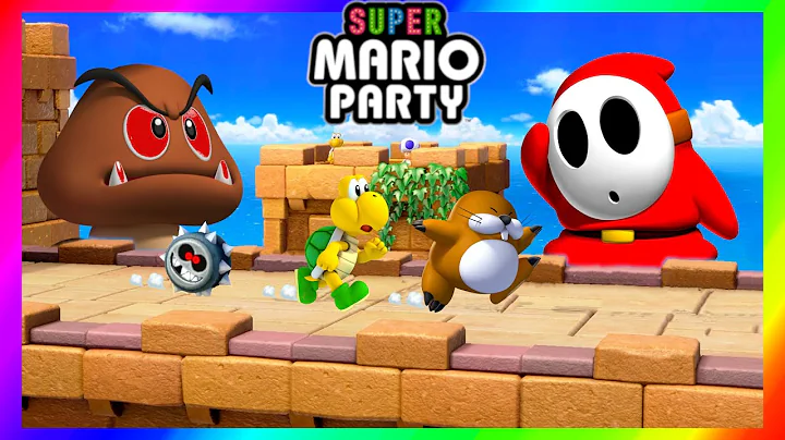 Super Mario Party Minigames Shy Guy vs Goomba vs Koopa troopa vs Monty Mole