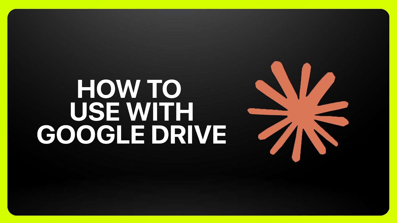 How To Use Claude With Google Drive ! Tutorial - YouTube