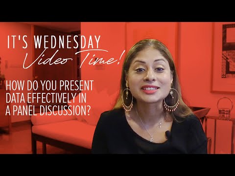 How do you present data effectively in a panel discussion?
