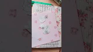 Journal in 1 minute: Shabby chic 🦋 Vintage floral 💐 #asmr #journal #shorts
