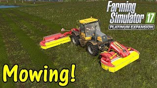 Let's Play FS17, Pacific Inlet Logging #16: Mowing!