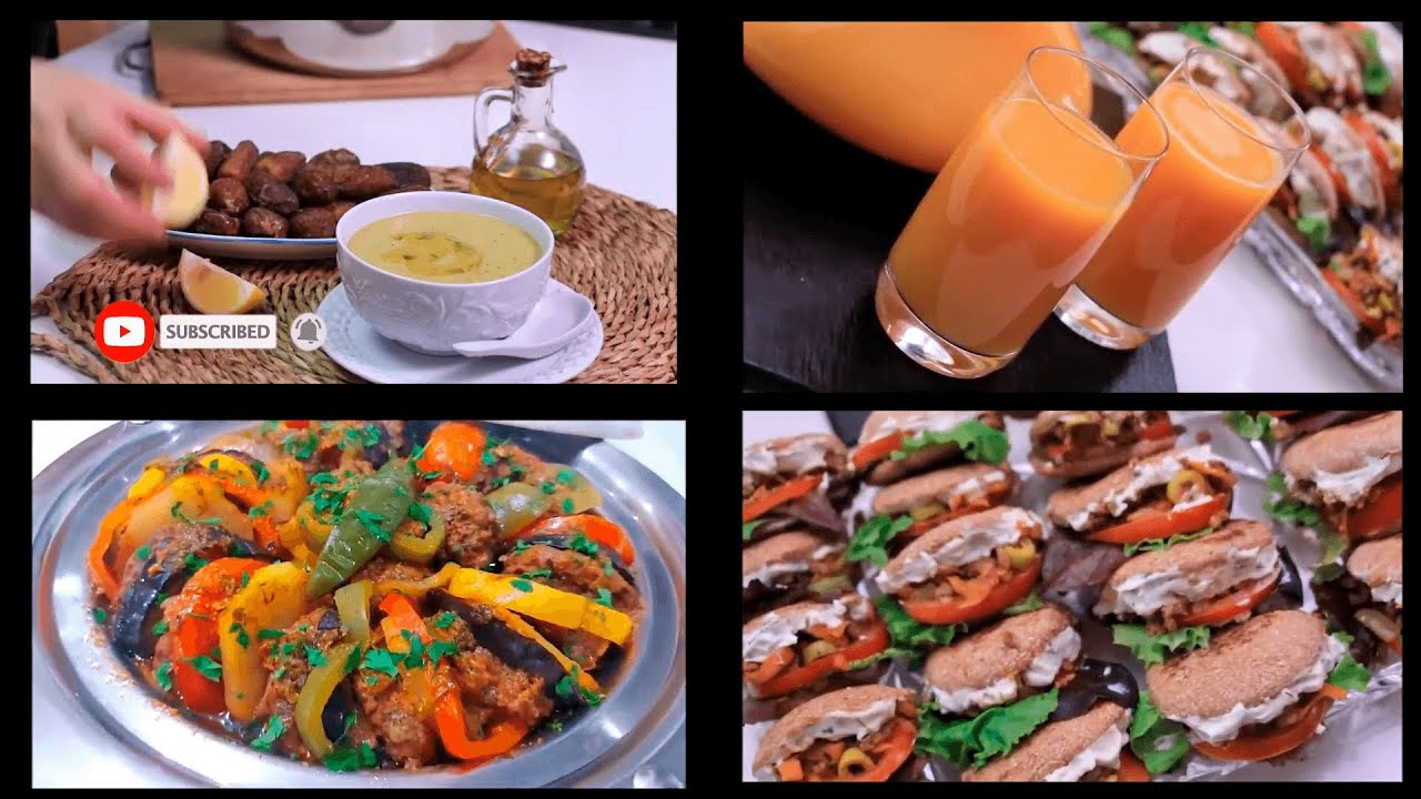 فطور رمضان 19 الشاف نادية👌طاجبن الكفتة بالخضر🍔 ميني بطبوط حشوة لذيذة 🍜شوربة الشوفان عصير صحي طوب🍹 🇲🇦