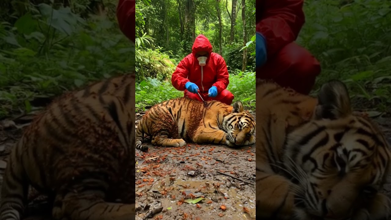 Tiny Tiger Cub Trapped! Rescuers Rush to Save Him! 💪