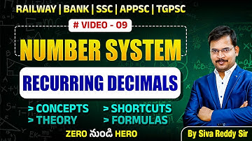 Number system (recurring decimals) with all concepts, tricks & formulas by siva reddy sir