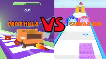 Canvas Run VS Drive Hills - Satisfying Gameplay Walkthrough for Android/iOs
