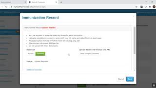 CPP IZ Immunization Record Upload