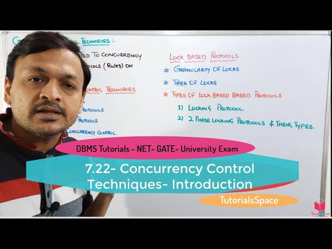 7.22- Concurrency Control Techniques- Introduction | DBMS Free Online Course | DBMS Tutorials