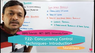 7.22- Concurrency Control Techniques- Introduction | DBMS Free Online Course | DBMS Tutorials