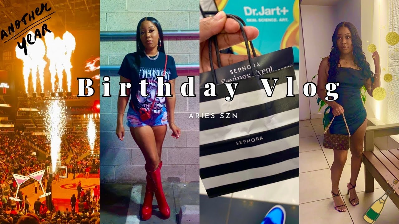 Birthday Vlog | Hawks vs Wizards 2023 | Dinner at Polaris Restaurant Atlanta