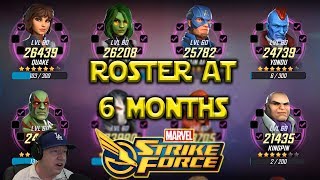 Roster After 180 Days - Soft Launch Beta Comparison Test - Marvel Strike Force - MSF screenshot 1