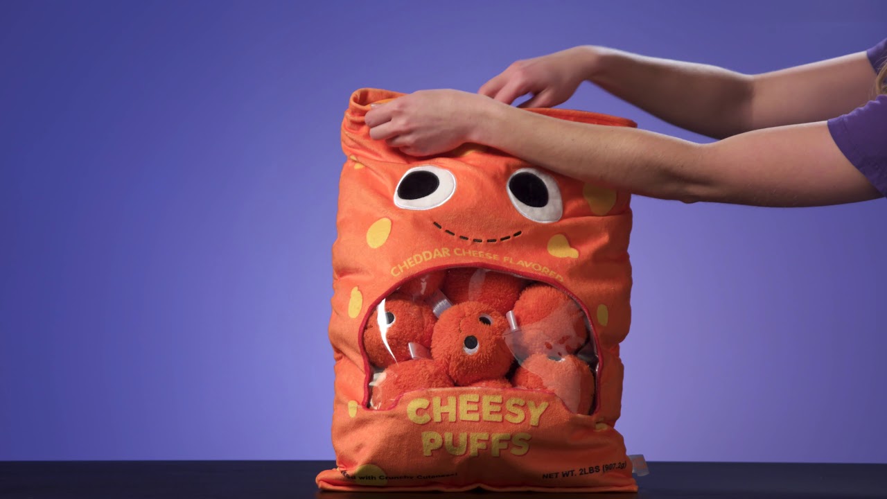 Giant Stuffed Bag of Cute Plush Cheese Snacks Gift US Yummy Plush Cheesy Puffs 