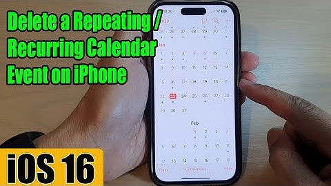 iOS 16: How to Delete a Repeating/Recurring Calendar Event on iPhone