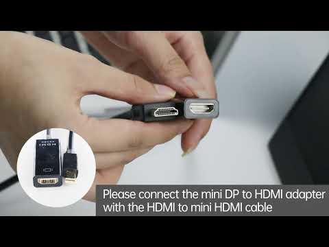 How to connect a laptop with the mini DP port? - YouTube