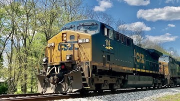 PERFECT K5LA! CSX 114 leads ES40DC and SD40-2 on Q370-14 through Munroe Falls Ohio!