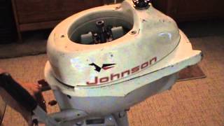 1961 3HP Johnson JW-17 antique outboard boat motor