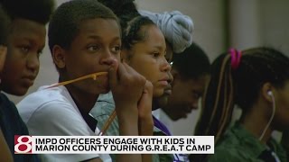 IMPD officers engage kids in Marion County during G.R.E.A.T. camp