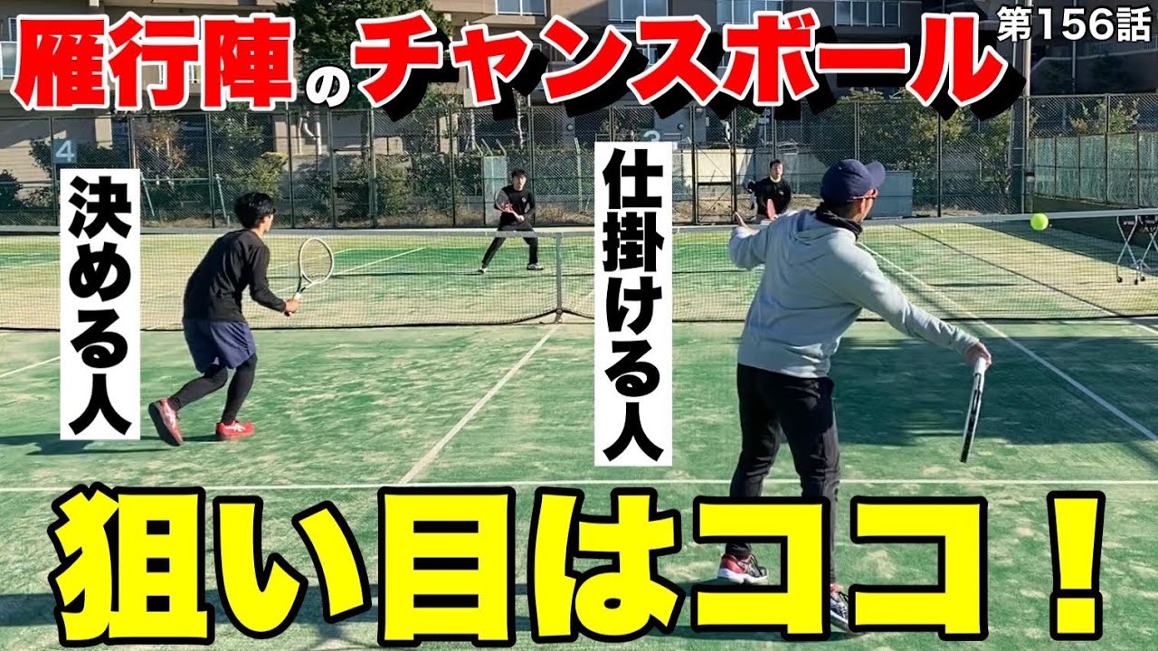 【テニス】チャンスを活かす‼︎チャンスボールの配球と行動‼︎皆さんは形式練習の時にどこに打ってますか？