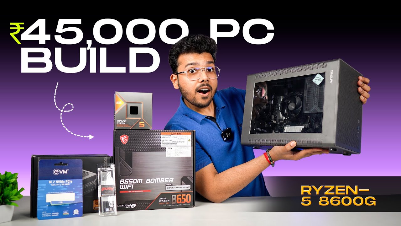 Rs 45000 Portable/Mini PC Build with AMD Ryzen 5 8600G in 2025 🔥