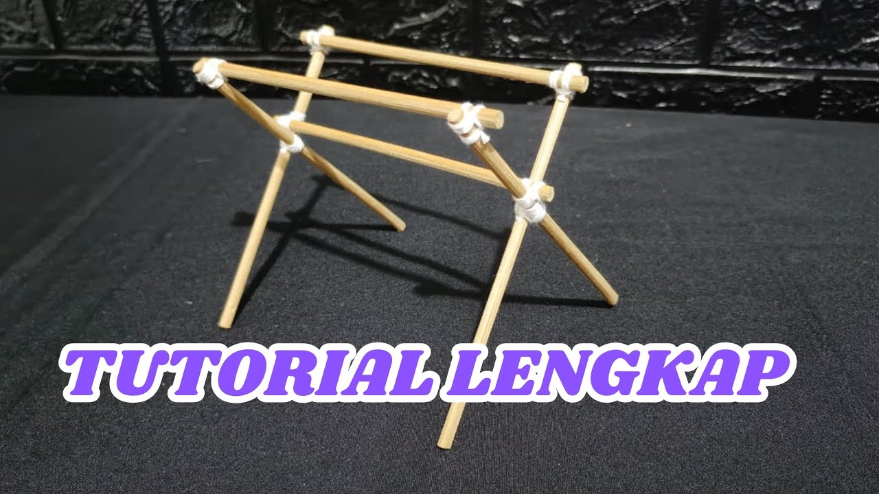 Tutorial lengkap Miniatur Pioneering Tiang Jemuran menggunakan 7 tongkat