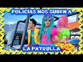 La polica nos sube a la patrulla  show piedra papel o tijera  nos convertimos en policia x un dia