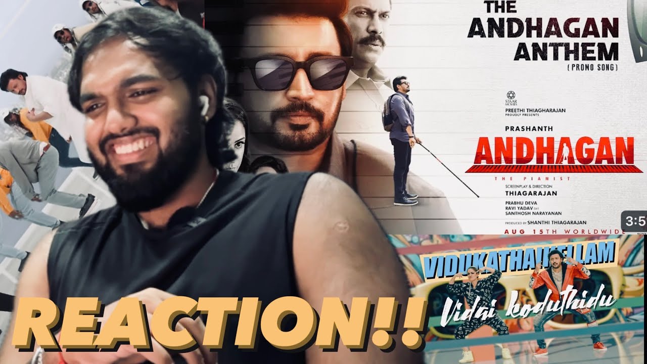 The Andhagan Anthem Promo Song l REACTION | Prashanth, Anirudh, VijaySethupathi, Thiagarajan, SaNa