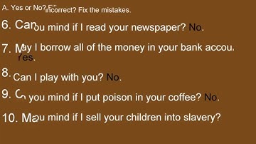 Do you mind if quiz.English lesson
