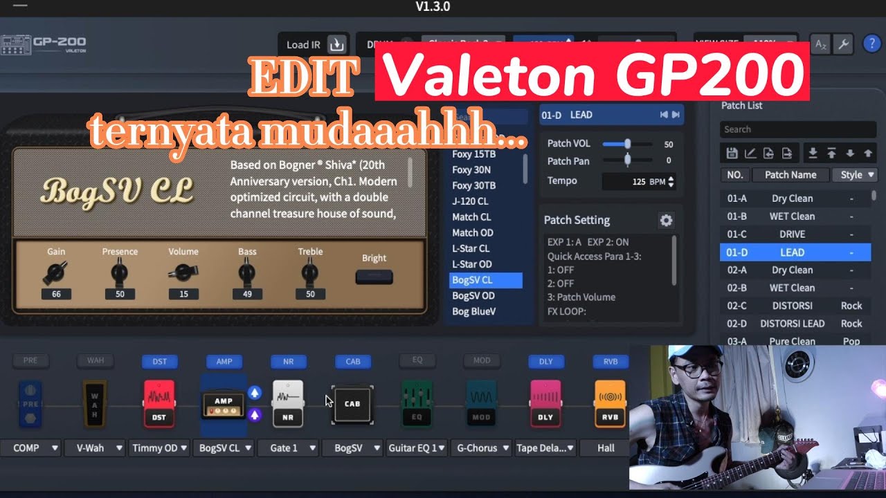 dapet job bikin Preset di Valeton GP200 temen... - YouTube