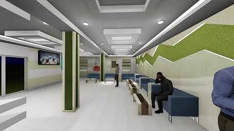 Lumion render 3D Animation walk through video for hospital waiting and reception Area