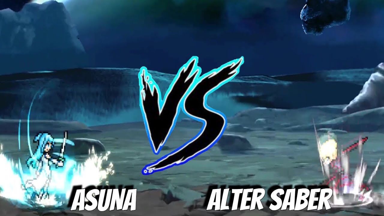 Asuna ( Sword Art Online ) Vs Altar Saber ( Fate Grand Order ) Mugen / Anime fights