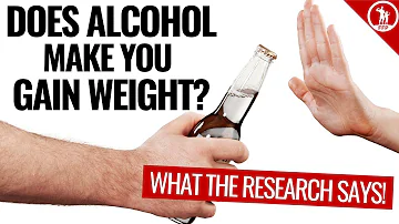 How much weight gain is caused by alcohol?