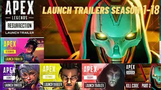 Apex Legends All Cinematic Launch Trailers Season 1-18 | Cinematic Trailers (HD)