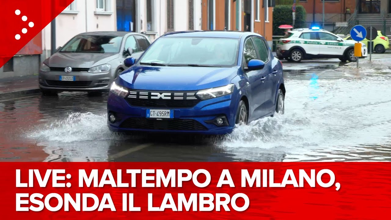LIVE Maltempo a Milano, il fiume Lambro esonda nel quartiere Ponte Lambro: diretta video