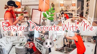 EASTER DECORATE WITH ME 2021 | CLEAN + DECORATE WITH ME | EASTER FARMHOUSE DECOR IDEAS 2021 