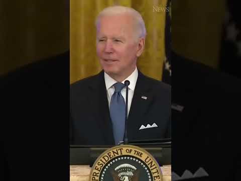 Mic picks up Biden's response to Fox News reporter: "What a stupid son of a…" #shorts